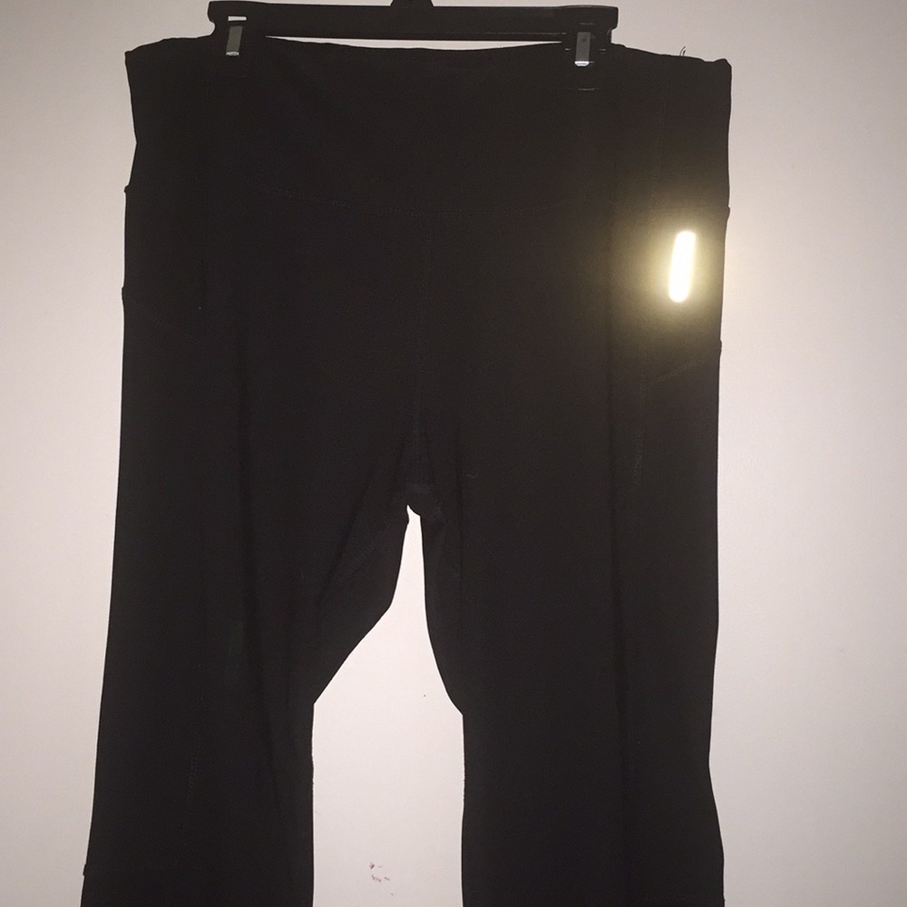 Black Nike Leggings with Mesh and Stripes